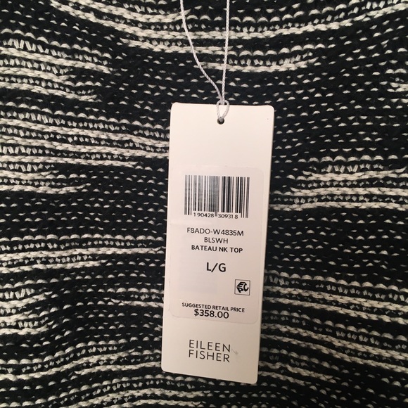 Eileen Fisher Bateau Neck Pullover top - Picture 6 of 6